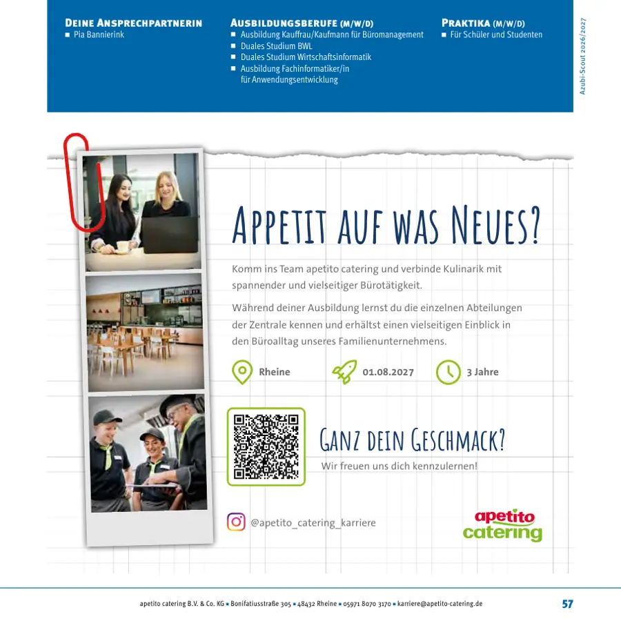 Seite von apetito catering B.V. & Co. KG im Azubi-Scout Ibbenbüren und Umgebung 2026/2027