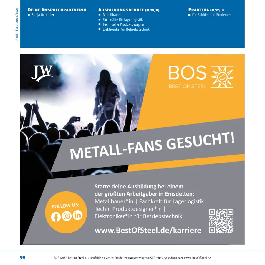 Seite von BOS GmbH Best Of Steel im Azubi-Scout Rheine und Umgebung 2026/2027