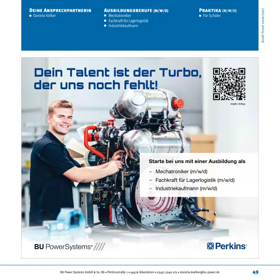 Seite von BU Power Systems GmbH & Co. KG im Azubi-Scout Ibbenbüren und Umgebung 2026/2027