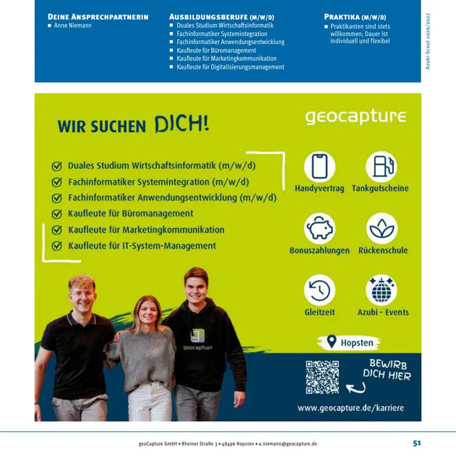 Seite von geoCapture GmbH im Azubi-Scout Ibbenbüren und Umgebung 2026/2027