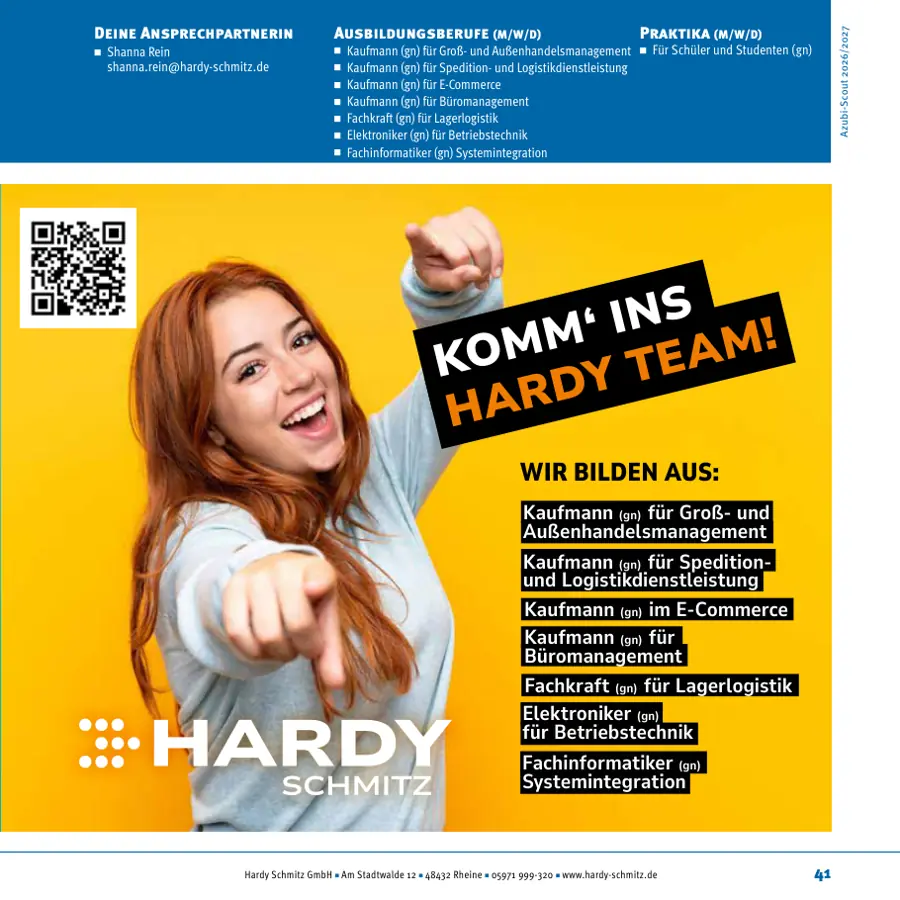 Seite von Hardy Schmitz GmbH im Azubi-Scout Ibbenbüren und Umgebung 2026/2027