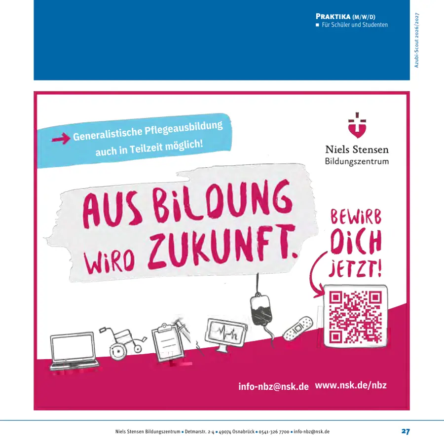 Seite von Niels Stensen Bildungszentrum im Azubi-Scout Osnabrück und Umgebung 2026/2027