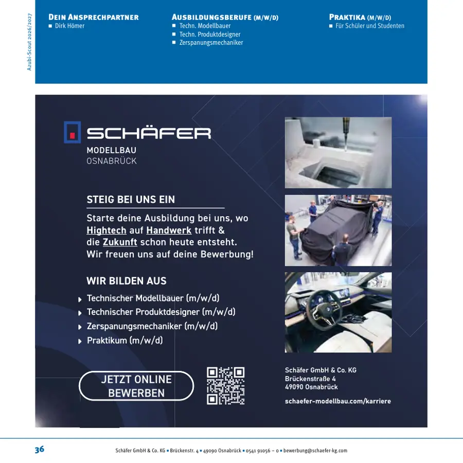 Seite von Schäfer GmbH & Co. KG im Azubi-Scout Osnabrück und Umgebung 2026/2027